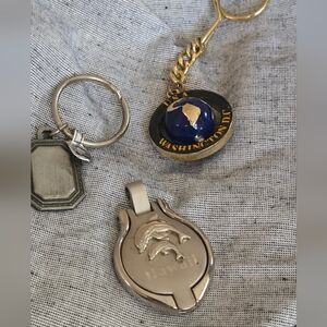 Lot of Three Keychains Engraveable Washington DC  Hawaii
